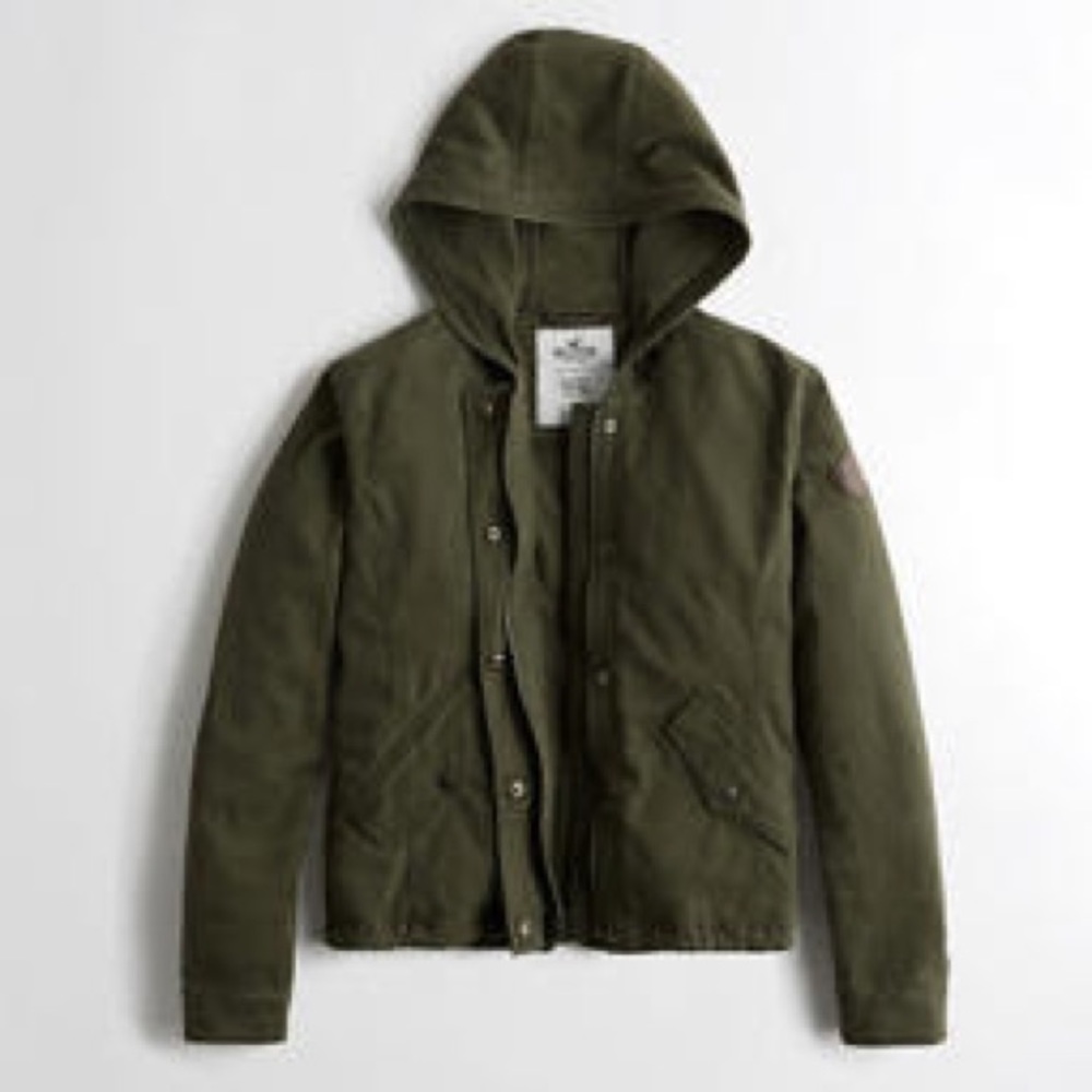 Brand New: Hollister Stretch Twill Shirt Jacket